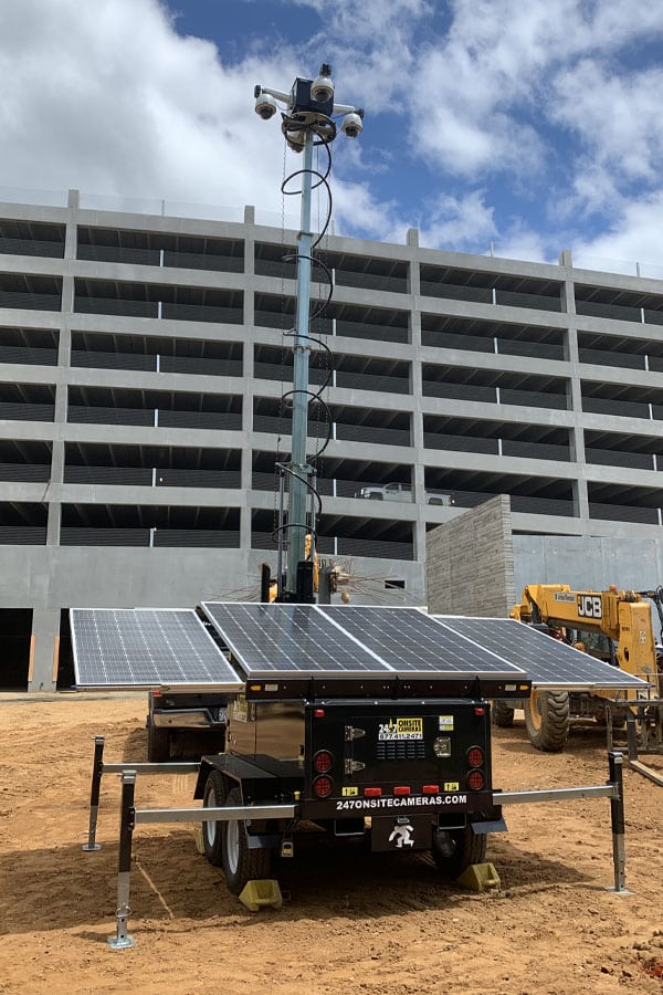 Mobile Surveillance Tower - S-Series | Solar-Powered CCTV Trailer for Construction Sites, Parking Lots, and Rapid Deployment Security. Smart CCTV Tower providing Portable Surveillance, Security, and Monitoring Solutions.